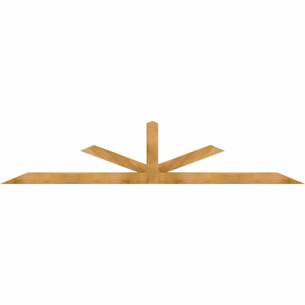 Ekena Millwork Saratoga Rough Sawn Timber Gable Bracket, Western Red Cedar, 108"W x 22"H x 4"D x 4"F, 5/12 Pitch GBW108X22X0404SAR00RWR - main
